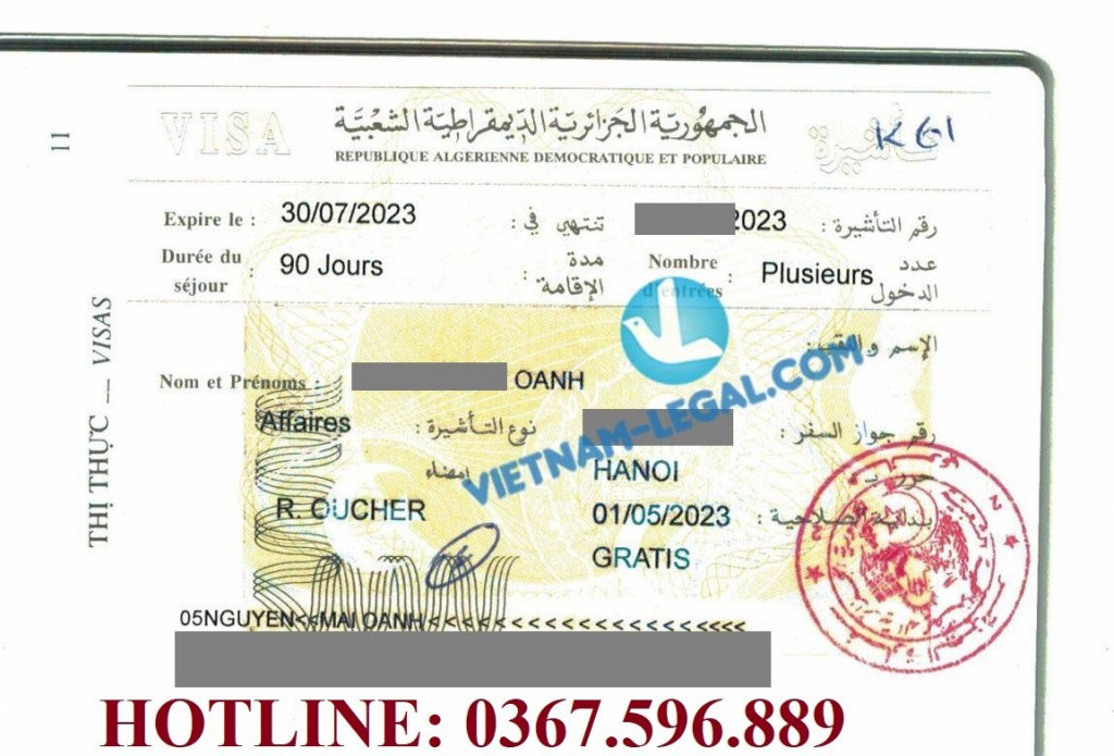 Visa công tác Algeria