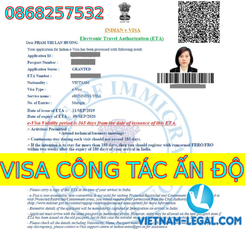 KẾT QUẢ VISA CÔNG TÁC ẤN ĐỘ, NHẬP CẢNH THÁNG 9 NĂM 2019