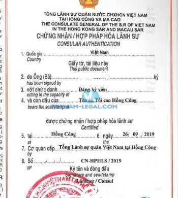 Legalization Hong Kong Document Use In Viet Nam | Vietnam Legal Advisor