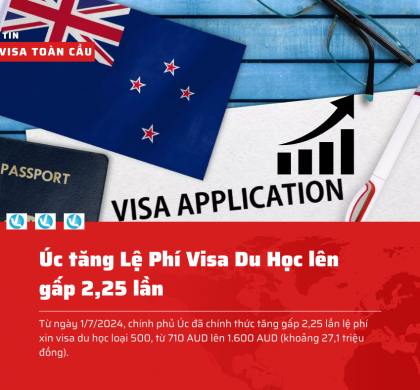 Úc tăng Lệ Phí Visa Du Học lên gấp 2,25 lần